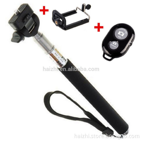 HOT selling cheap high quality bluetooth remote selfie stick monopod tripod for camera cellphones